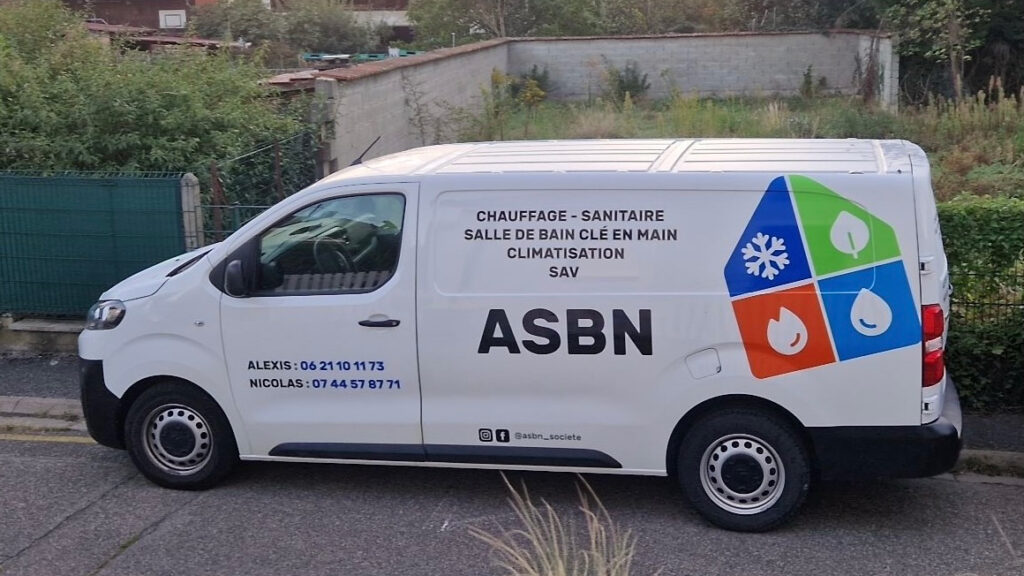 création site web artisan ASBN - flocage camionette