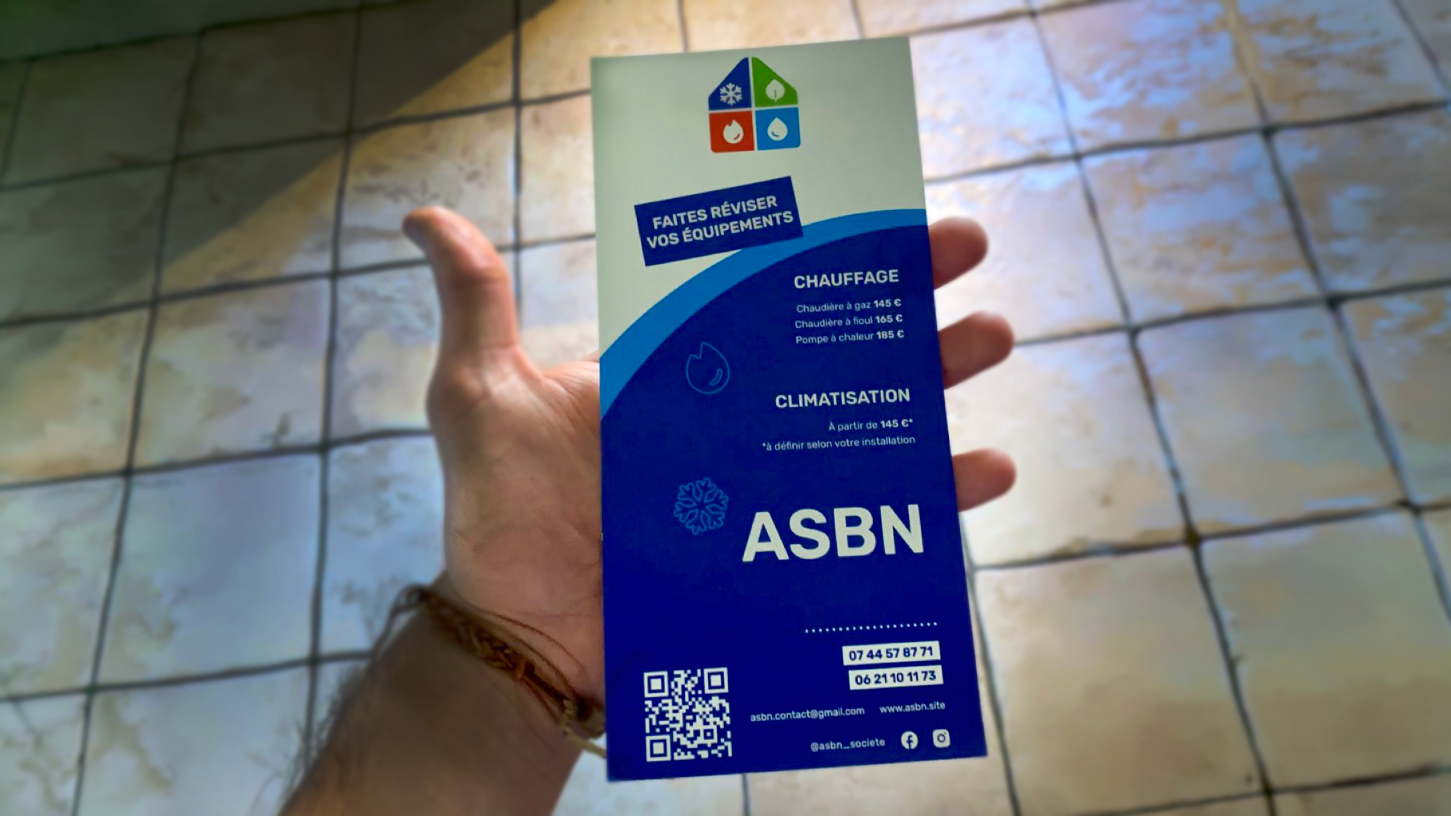 création site web artisan ASBN - flyers